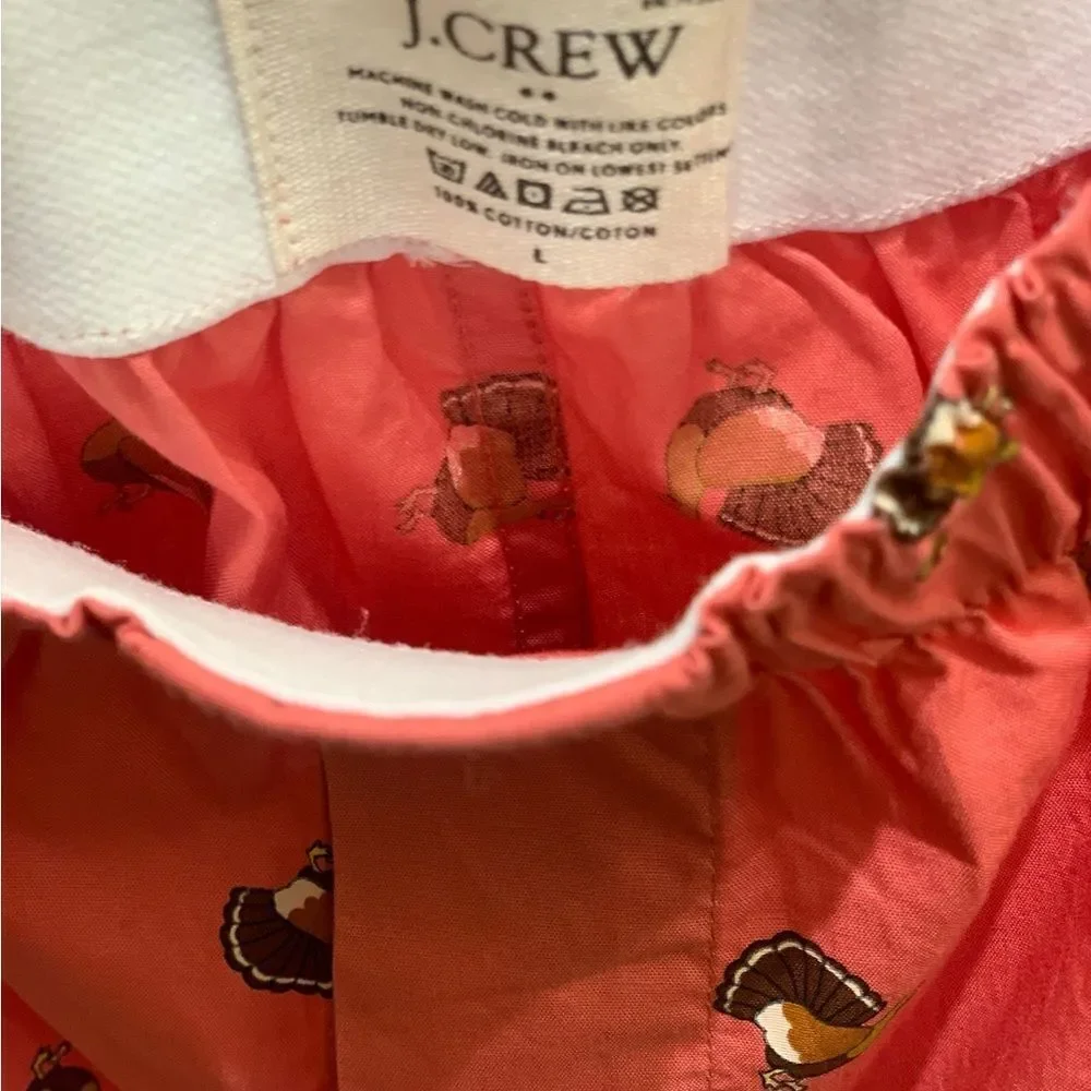 J. Crew Men’s Cotton Poplin Woven Boxer Briefs Turkey Graphic Print